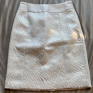 Silver and white midi skirt!